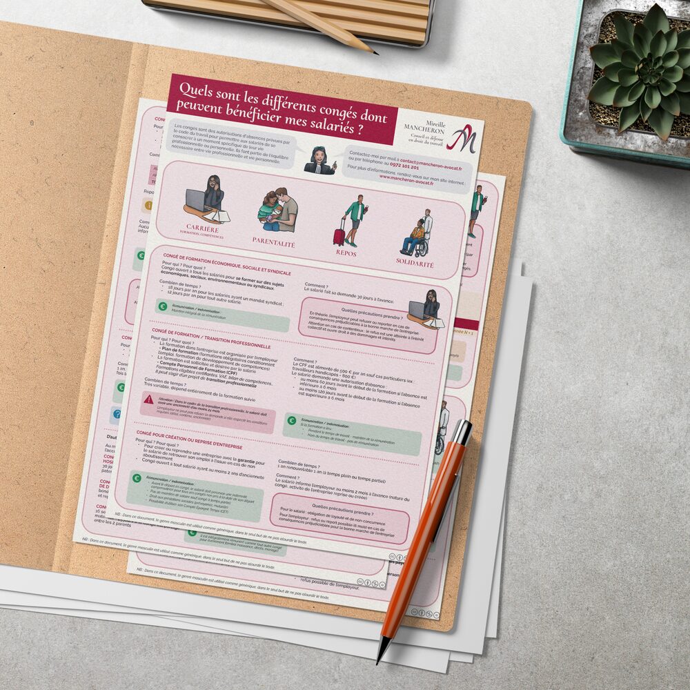 Infographies sur le droit du travail